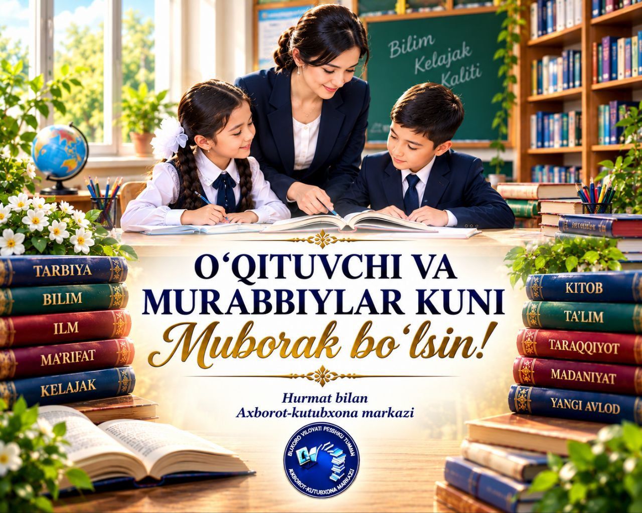 🌷 O’qituvchi va murabbiylar kuni muborak bo’lsin!